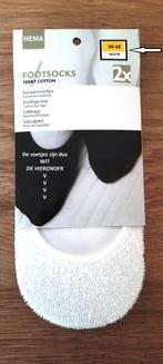1SET=2 PAAR DAMES BADSTOF KOUSEN VOETJES WIT 39-42 FOOTSOCKS, Nieuw, Ophalen of Verzenden, Maat 39 t/m 42, Hema