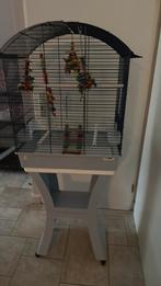 Parkieten kooi op standaard, Dieren en Toebehoren, Vogels | Hokken en Kooien, Ophalen, Zo goed als nieuw, Metaal, Vogelkooi