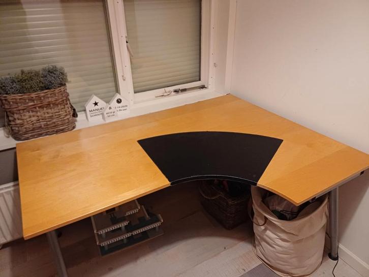 Ikea Galant Hoekbureau 160x120 cm, Huis en Inrichting, Bureaus, Gebruikt, Bureau, In hoogte verstelbaar, Ophalen