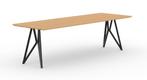Studio Henk design eettafel 180x90 cm met Butterfly poot, Ophalen, Eikenhout, 200 cm of meer, 50 tot 100 cm