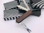 Zwart ebbenhout mini mes zakmes met schaartje en nagelvijl, Nieuw