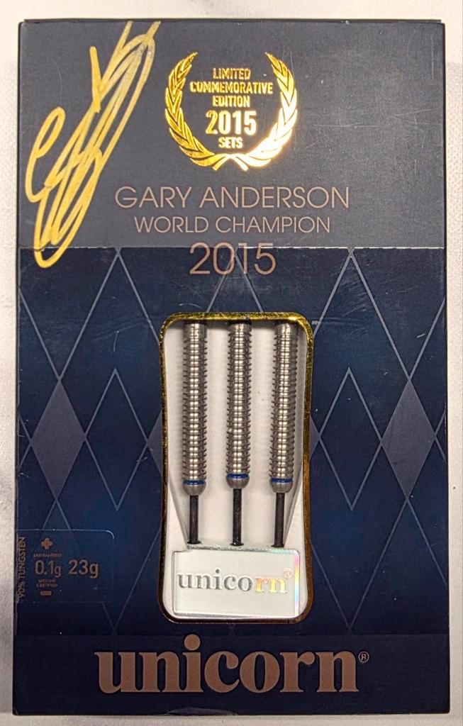 Gary Anderson Unicorn WK 2015 Limited Edition Gesigneerd, Sport en Fitness, Darts, Nieuw, Pijlen, Ophalen of Verzenden