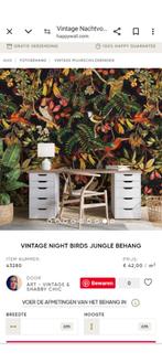Behang Vinted jungle birds van merk Happy Wall, Huis en Inrichting, Stoffering | Behang, Beige, Minder dan 10 m², Vintage jungle birds