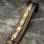 18k gouden armband Marokkaans massief schakel, Ophalen of Verzenden, Nieuw, Goud