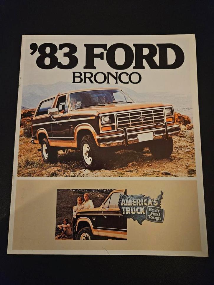 Brochure Ford Bronco 1983 USA, Boeken, Auto's | Folders en Tijdschriften, Zo goed als nieuw, Ford, Ophalen of Verzenden
