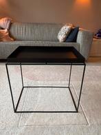 HAY Tray Bijzettafel Zwart Rechthoekig, Huis en Inrichting, Gebruikt, Metaal of Aluminium, 55 tot 75 cm, Rechthoekig