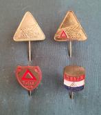 4 x Delta Touw speldjes - Touwslagerij Vlaardingen, Ophalen of Verzenden, Gebruikt, Stad of Land, Speldje of Pin