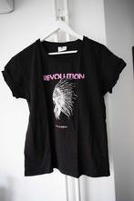 Zwart T-shirt met opdruk Loufz maat 40, Maat 38/40 (M), Loufz, Verzenden, Zwart