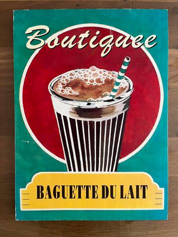 Boutiguee Baguette Du Lait canvas reclamebord . beschikbaar voor biedingen