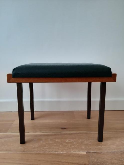 vintage kruk groen skyleer, Huis en Inrichting, Krukjes, Zo goed als nieuw, Hout, Ophalen