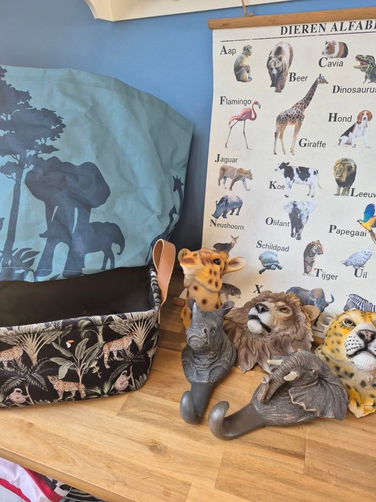 Dieren decoratie set, Huis en Inrichting, Woonaccessoires | Wanddecoraties, Zo goed als nieuw, Ophalen