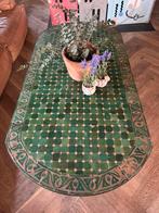 mozaiek salontafel ibiza style tafel gietijzeren onderstel, Huis en Inrichting, Tafels | Salontafels, 100 tot 150 cm, Zo goed als nieuw