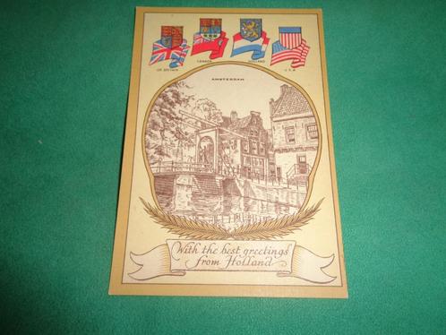 Bevrijding Amsterdam zeldzame kaart erven Lucas Bols oorlog, Verzamelen, Militaria | Tweede Wereldoorlog, Landmacht, Foto of Poster