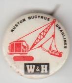 Ruston Bucyrus draglines/W en H vintage button, Verzenden, Zo goed als nieuw, Overige onderwerpen