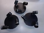 3 stuks plafond spotjes zwart, Huis en Inrichting, Lampen | Spots, Gebruikt, Metaal of Aluminium, Ophalen of Verzenden, Led