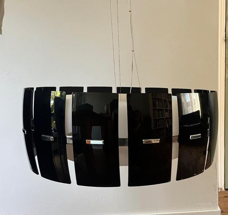 Fraaie designlamp, Huis en Inrichting, Lampen | Hanglampen, Gebruikt, Minder dan 50 cm, Glas, Kunststof, Metaal, Ophalen