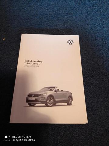 Instructieboekje  VW T-Roc cabriolet  in  het Deens 