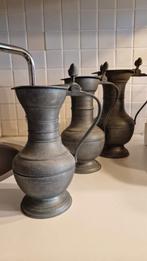 3 eikeltjeskannen, tin, Antiek en Kunst, Ophalen of Verzenden