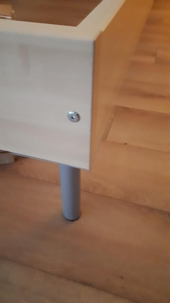IKEA bed 90x200 cm eenvoudig maar solide, Huis en Inrichting, Slaapkamer | Bedden, Gebruikt, Eenpersoons, 90 cm, Hout, Wit, Ophalen