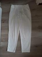 witte linnen broek maat 42 high waisted, Verzenden, Zo goed als nieuw, Maat 42/44 (L), Wit