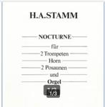 Nocturne H  Stamm 2 trompetten, 2 trombones en orgel, Ophalen of Verzenden, Nieuw, Artiest of Componist, Trombone