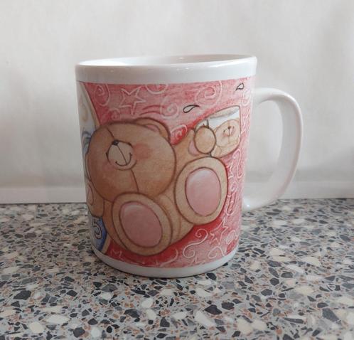 Beker Mok Forever Friends Coffee Time wit met oor, Huis en Inrichting, Keuken | Servies, Zo goed als nieuw, Kop(pen) en/of Schotel(s)