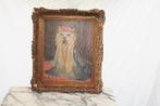 Hond Yorkshire / De Brief   ( Schilderijtjes, Antiek en Kunst, Ophalen of Verzenden
