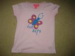 Fun days roze t-shirt met vlinder h&m gedragen maat 134. Fun, Meisje, Gebruikt, Shirt of Longsleeve, H&M