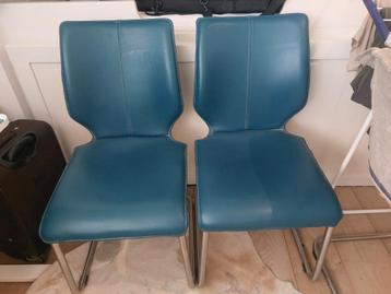 4 eetkamerstoelen petrol blue, Bree's new world, Luna beschikbaar voor biedingen