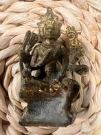 MINI KOPER / MESSING BRAHMA AMULET THAISE GOD BEELD BEELDJE, Antiek en Kunst, Antiek | Koper en Brons, Ophalen of Verzenden, Koper