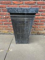 4 identieke hoge grijze bloempotten, Overige materialen, Gebruikt, Tuin, Overige vormen