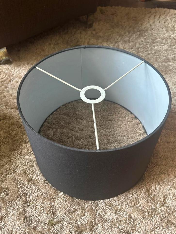 Zwarte lampenkap hanglamp - 40/35x25 cm, Huis en Inrichting, Lampen | Lampenkappen, Zo goed als nieuw, 25 tot 50 cm, Rond, Zwart