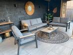 4 delige loungeset compleet met kussenset, Tuin en Terras, Tuinsets en Loungesets, Ophalen, Gebruikt, 6 zitplaatsen, Aluminium