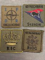Lotje 5x5 borst emblemen 4, Verzenden, Landmacht, Nederland, Embleem of Badge