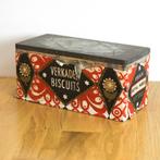 Vintage koekblik Verkade met papier Verkade's Biscuits, Verzamelen, Blikken, Ophalen of Verzenden, Gebruikt, Koek(jes), Verkade