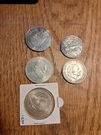 3 zilveren tien gulden munten + 2 rijksdaalders zilver, Zilver, Ophalen of Verzenden, Koningin Juliana, 10 gulden