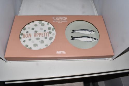 Borden Vis + Bon Apetit Gusta Pationservies, Huis en Inrichting, Keuken | Servies, Nieuw, Bord(en), Overige stijlen, Overige materialen