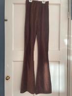 Leuke flared broek met glitters, Kleding | Dames, Broeken en Pantalons, Bruin, Ophalen of Verzenden, Maat 34 (XS) of kleiner, Lang