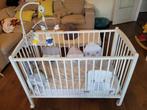 White babybed 60x120cm + mattress, Kinderen en Baby's, Babywiegjes en Ledikanten, Ophalen, Zo goed als nieuw, Ledikant