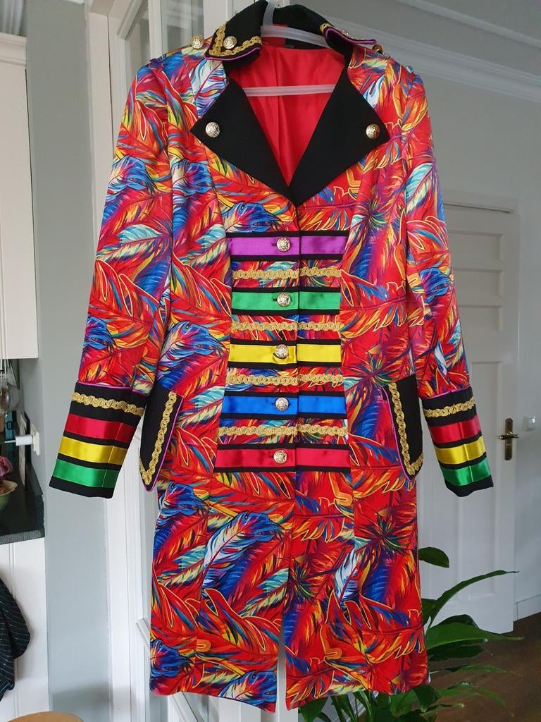 Carnavalsjas dames maat S, Kleding | Heren, Carnavalskleding en Feestkleding, Zo goed als nieuw, Kleding, Carnaval, Ophalen of Verzenden