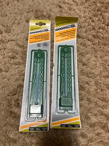 Nieuw - 2 retro thermometers groen beschikbaar voor biedingen