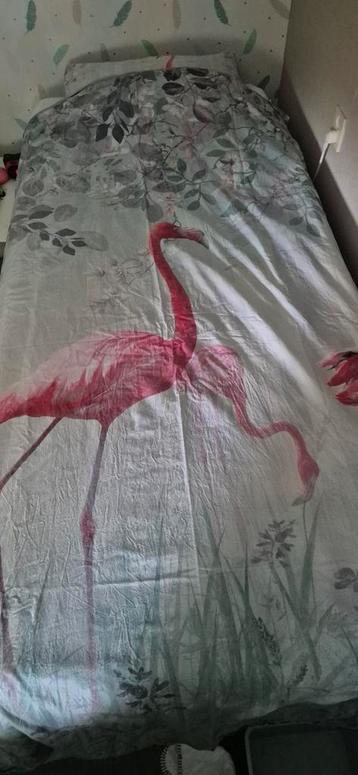 1 persoons dekbedovertrek Flamingo beschikbaar voor biedingen