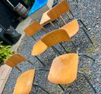 4 oude schoolstoelen, gratis, Ophalen, Gebruikt, Overige kleuren, Vier