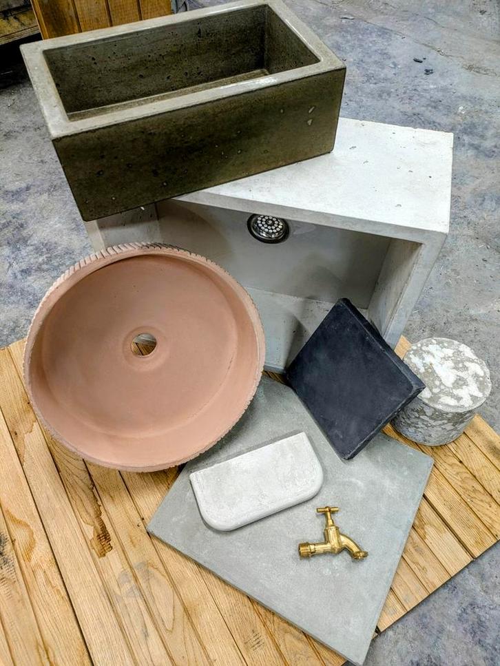 Wasbak / spoelbak / gootsteen beton - maatwerk, Huis en Inrichting, Keuken | Keukenbenodigdheden, Nieuw, Ophalen