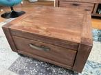 Boskant Bijzettafel Acacia hout H40xB70xD70 met lade, Ophalen, Minder dan 45 cm, Gebruikt, Vierkant