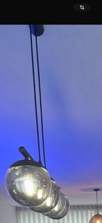 Hanglamp eettafel smoke glas, Ophalen of Verzenden, Zo goed als nieuw, Glas, 75 cm of meer