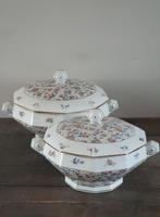 Set Franse Dekschalen *brocante*vintage*retro*romantisch, Antiek en Kunst, Antiek | Servies los, Ophalen of Verzenden