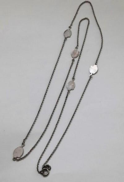 Friedrich Binder, mooie lange zilveren ketting. 80 cm., Sieraden, Tassen en Uiterlijk, Kettingen, Zo goed als nieuw, Zilver, Zilver