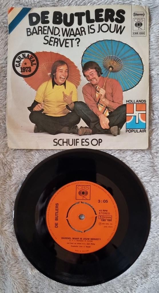 De Butlers - Barend, Waar Is Jouw Servet?, Gebruikt, 7 inch, Single, Ophalen of Verzenden