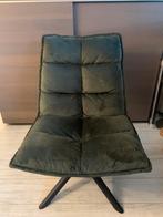 Fauteuil Clayton, velvet groen, Leen Bakker, Ophalen, 75 tot 100 cm, Metaal, 50 tot 75 cm